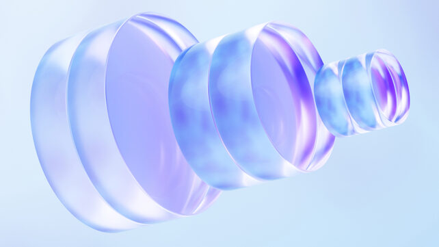 Abstract curve glass geometry background