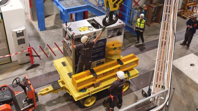 antimatter truck delivery device