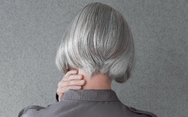 woman with gray hair