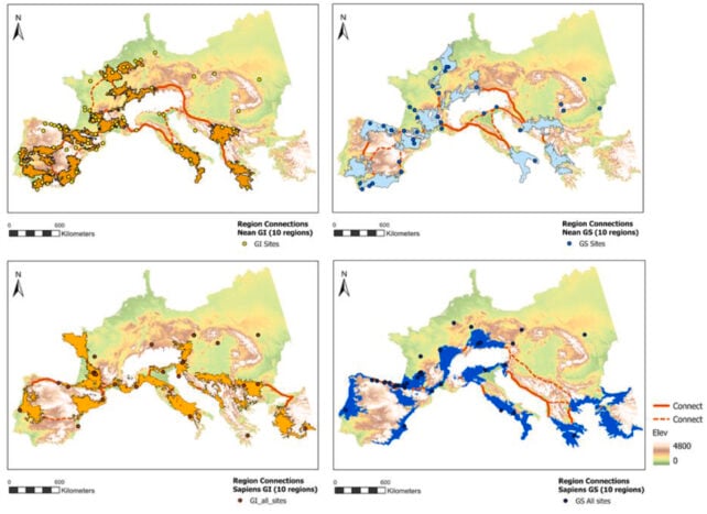 Ancient Human Populations Map