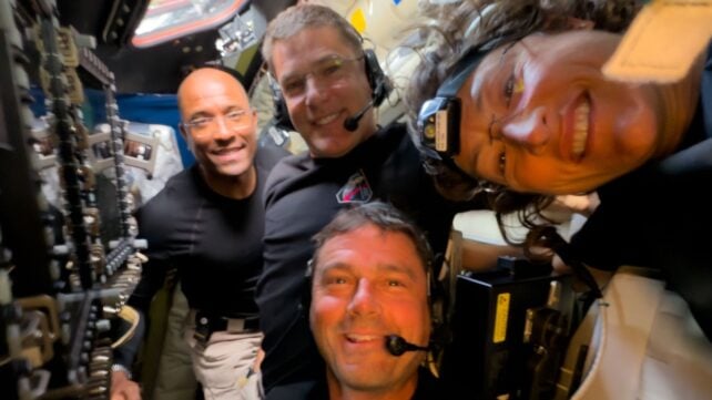 Artemis II Crew Makes Long-Distance Call to International Space Station