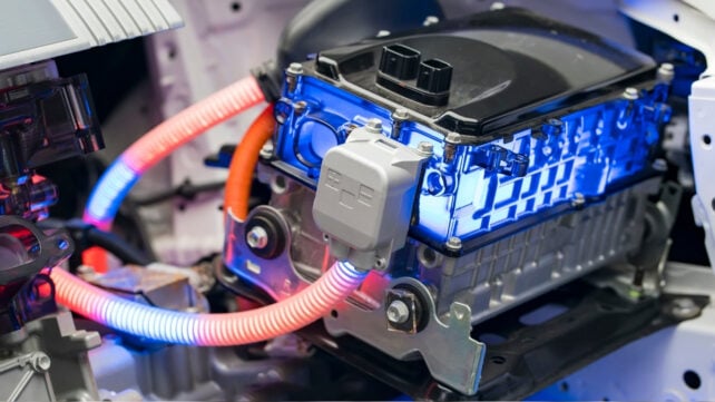 Electric car lithium battery pack and power connections