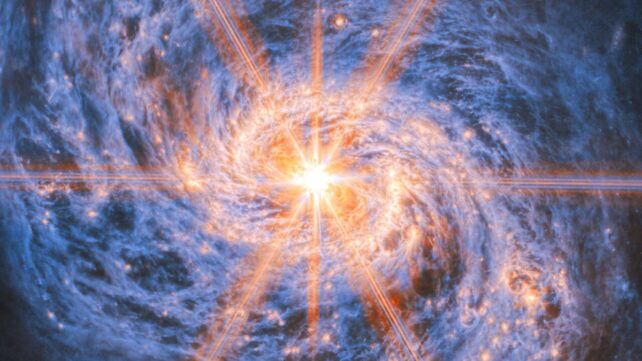 JWST Reveals a Hidden Structure in The Heart of The Squid Galaxy