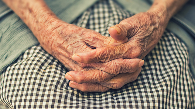 Elderly hands