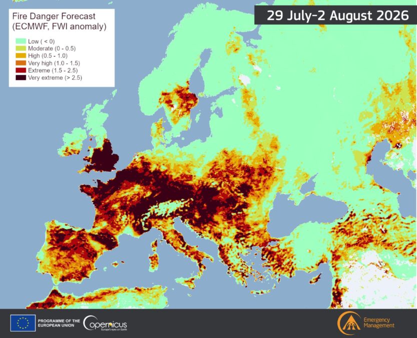 Concerning Map Suggests The Worst May Be Yet to Come For Devastating European Fires