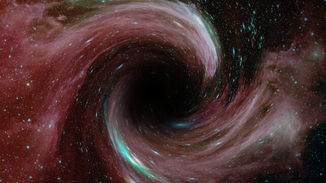 A black hole devouring a galaxy