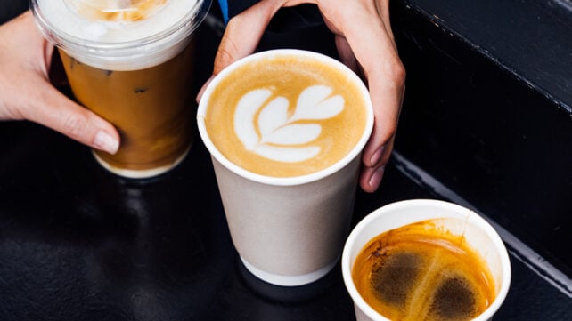 Picking up a coffee