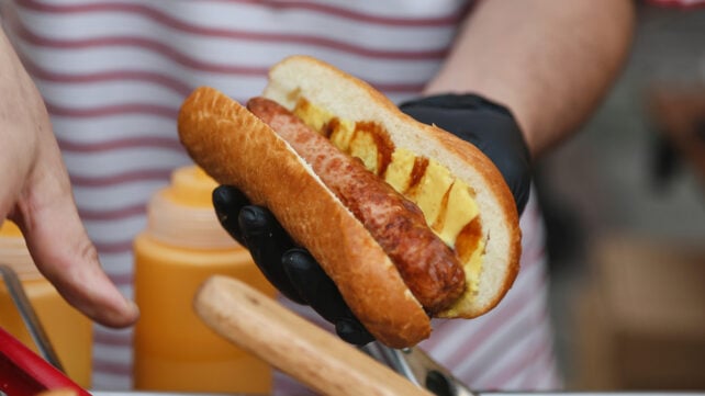 Serving up a hot dog