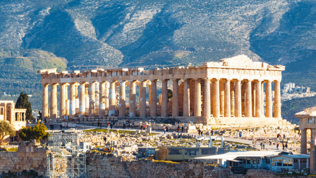 Parthenon temple on the Acropolis of Athens, Greece