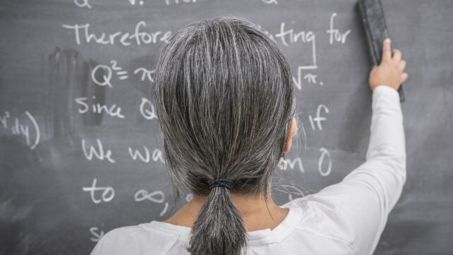Older woman teacher