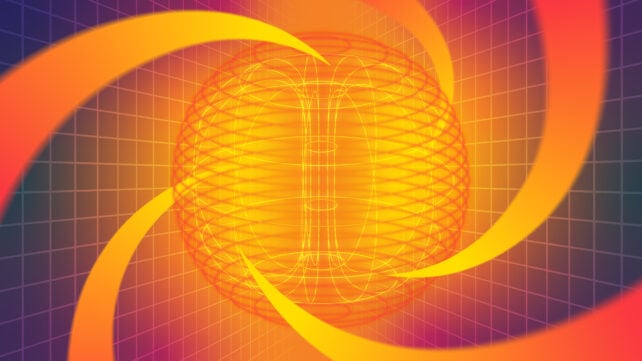 Nuclear fusion illustration