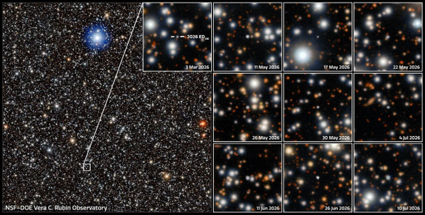 A mosaic of Rubin's ED138 discovery images. ( NSF–DOE Vera C. Rubin Observatory/NOIRLab/SLAC/AURA; Image Processing: M. Juric/UW, D. de Martin & M. Zamani/NSF NOIRLab )