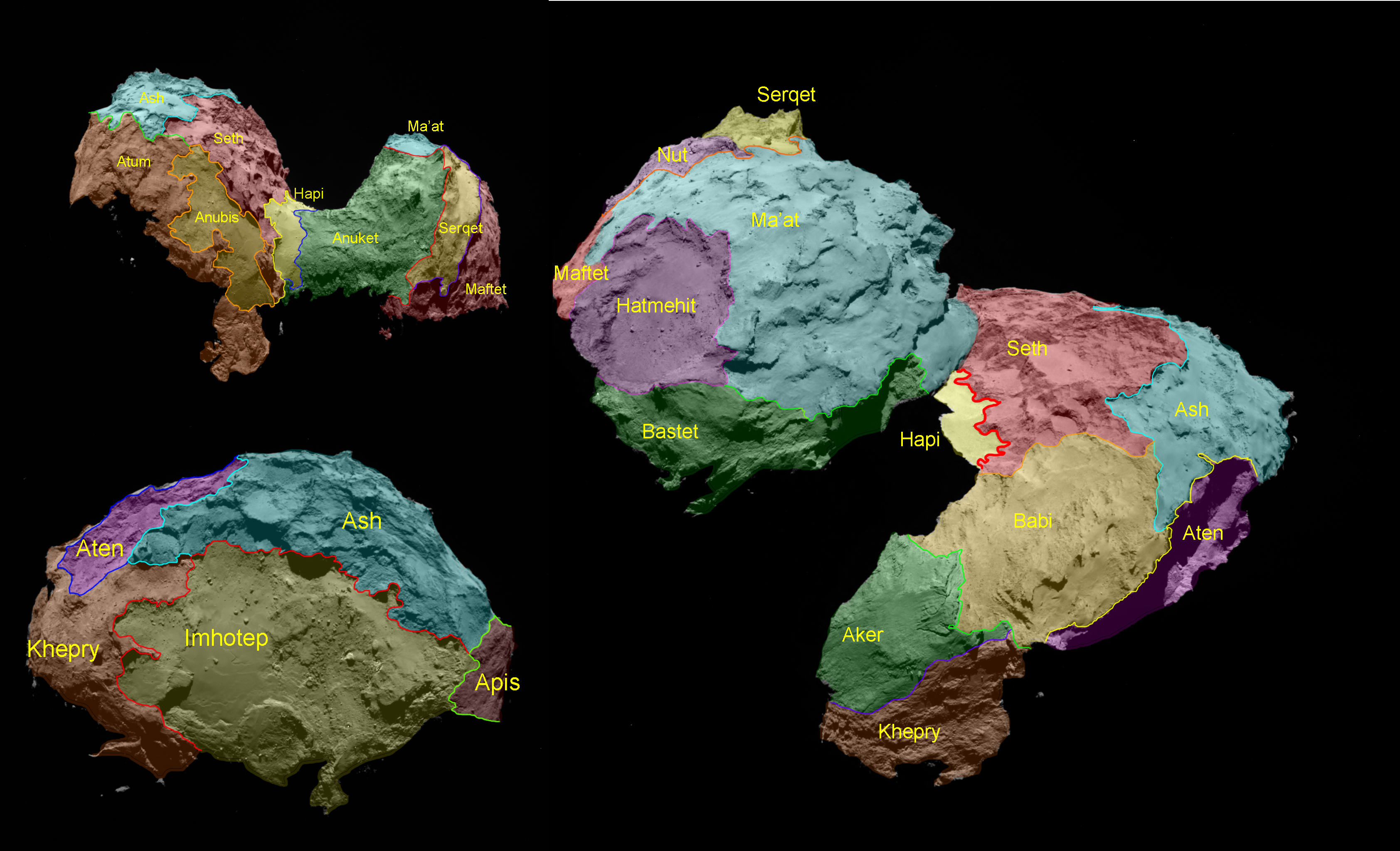Comet regional maps
