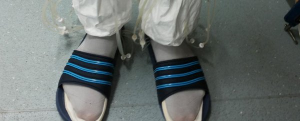 These urine-fuelled socks generate enough power to transmit wireless signals