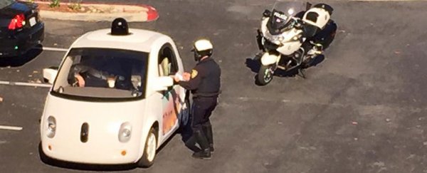 If a self-driving car gets pulled over for a traffic violation, who gets the ticket?