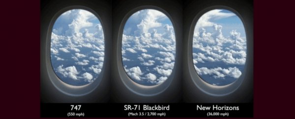 This GIF shows how mind-blowingly fast New Horizons is travelling through space