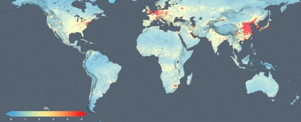 NASA's global air quality map shows we have the power to reduce pollution
