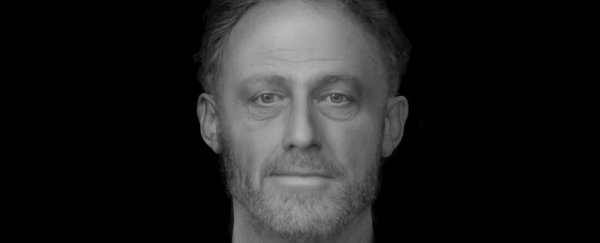 This is the reconstructed face of a man who lived 700 years ago