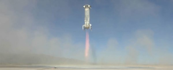 Blue Origin just pulled off an amazing double-landing to test its rocket escape system