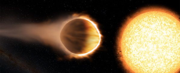 "Glowing" water atmosphere detected on an exoplanet for the first time