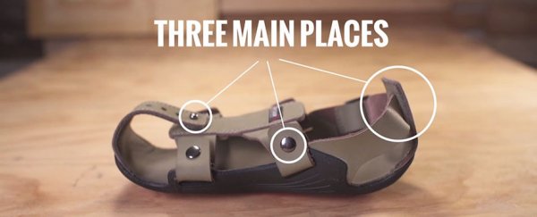 These shoes expand five sizes so kids don't grow out of them