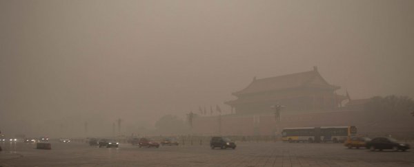 Beijing has declared its first ever red alert for pollution as smog engulfs city