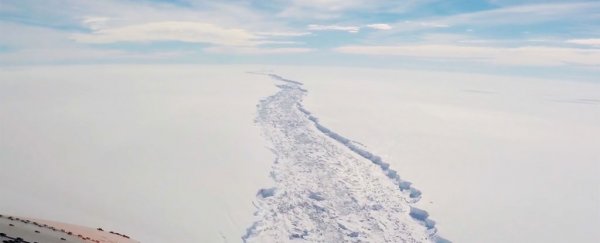 A gaping crack in the Antarctic ice shelf just forged a devastating new path