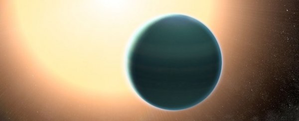 A strange, primitive atmosphere has been discovered around a water-rich alien world
