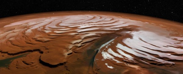 We have first-ever evidence that Mars gets intense snowstorms in the dead of night