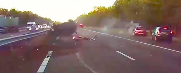WATCH: Tesla's Autopilot predicts a crash freakishly early