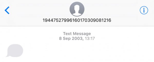 Here's why you don't need to panic if you get a creepy blank text from 2003