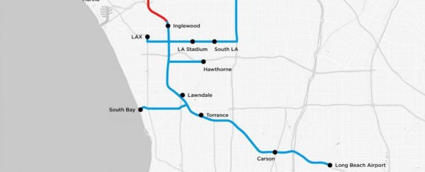 Elon Musk's Boring Company just released a map of its proposed LA tunnel system