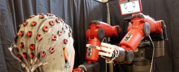 You can control this robot with your thoughts just by watching it work