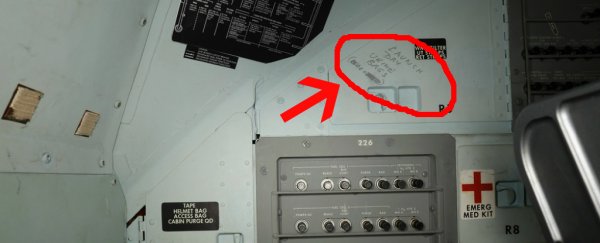 Hidden graffiti has been discovered inside the Apollo 11 command module