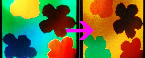 This incredible chameleon-like material changes colour when flexed