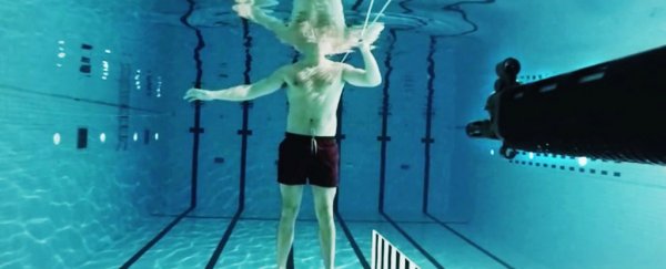 This scientist shot himself underwater, and science saved his life