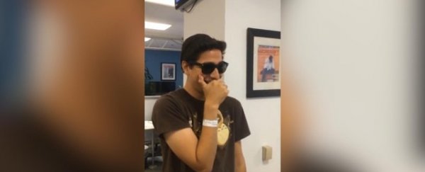 Watch a colour blind guy freak out when he sees full colour for the first time