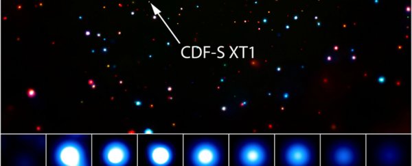 Scientists have detected an unexplained explosion coming from a galaxy 10.7 billion light-years away