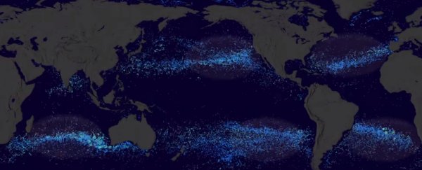 Watch how the ocean's garbage patches formed over the past 35 years