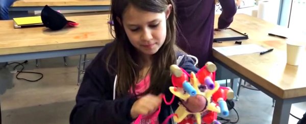 This 10-year-old has built a prosthetic arm that shoots glitter