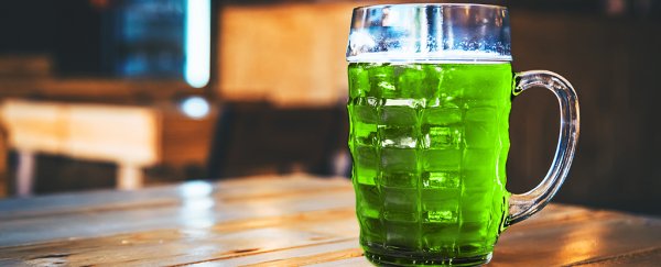 Researchers make blue pigment discovery, and celebrate with green beer