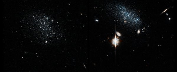 Hubble just spotted two dwarf galaxies 'growing up' together for the first time