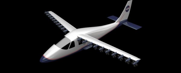 NASA’s latest concept plane has 18 electric engines on impossibly narrow wings