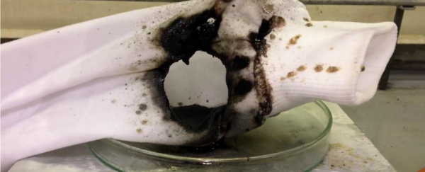 Chlorosulfonic acid proves your lab coat isn't as tough as you think it is