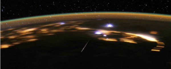 Lyrid meteors from space