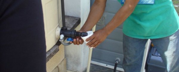 This simple system purifies all the drinking water for a remote Mexican village