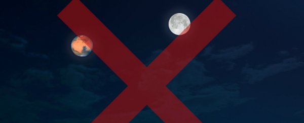 Nope, Mars ISN’T going to look the same size as the Moon this week