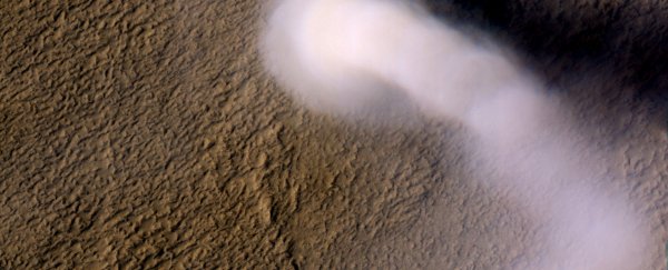 NASA has spotted a giant dust tornado on Mars