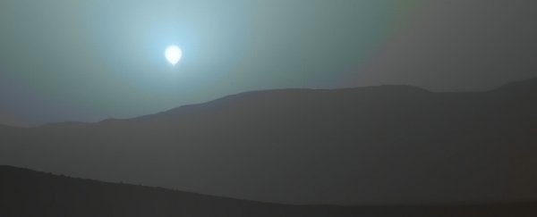 Curiosity has captured a breath-taking blue sunset over Mars