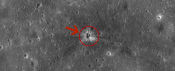 The crash site of Apollo 16's rocket booster has been spotted on the Moon